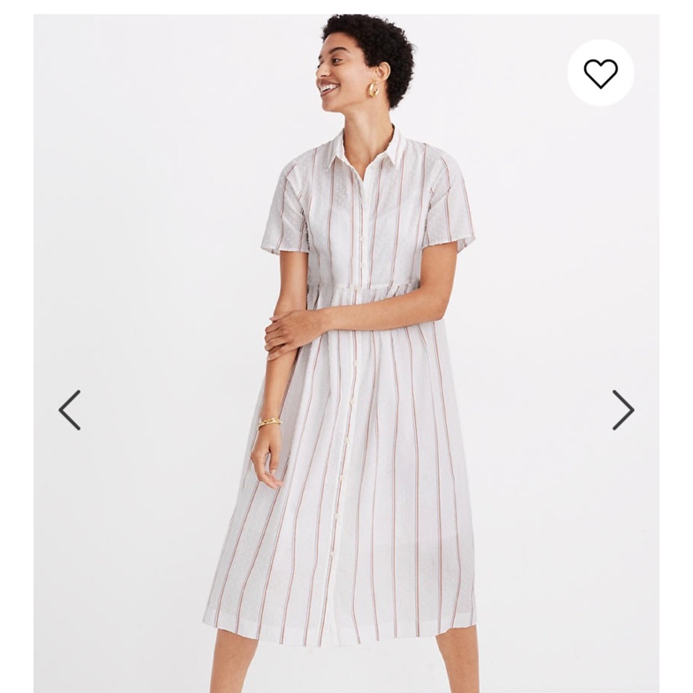 Striped midi shirt dress | Madewell